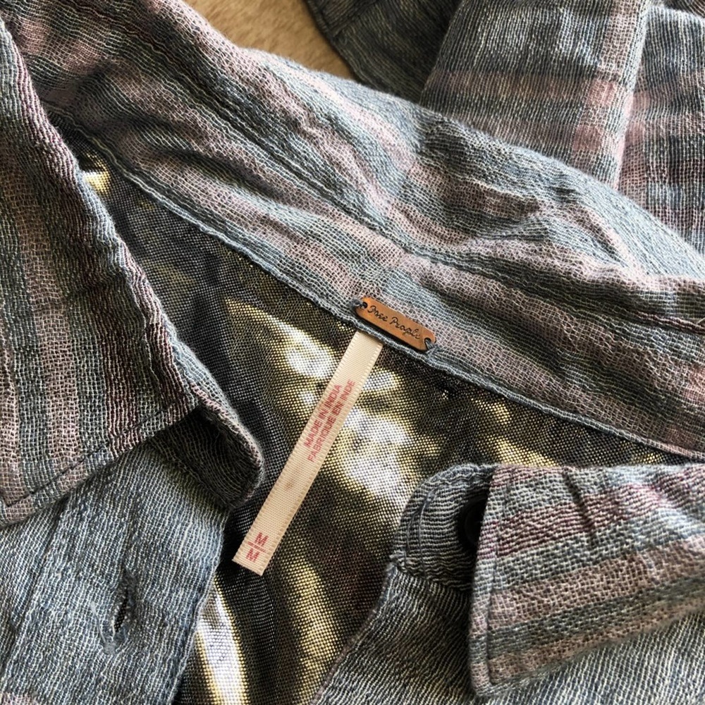 free people • cutie plaid button down top - Picture 2 of 6